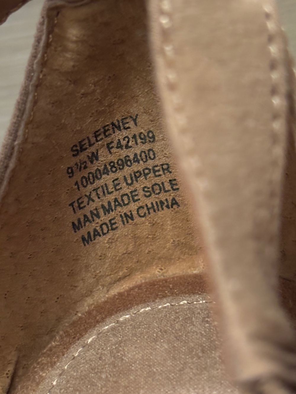 🤎Style & Co. Seleeney size 91/2 Wide Women's Tan Suede Espadrille Wedge Sandals🤎 - Picture 7 of 8